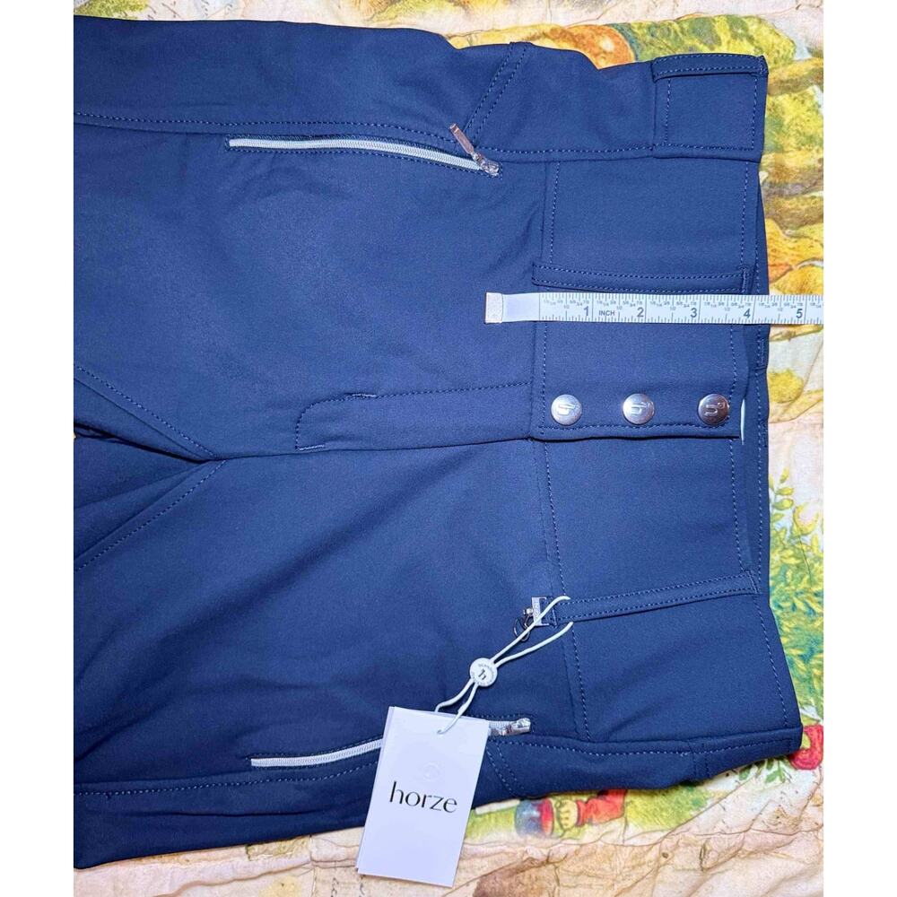 Horze Andrea High Waist Knee Patch Riding Tights Breeches US 24 EU 36 NWT Blue - Picture 13 of 15